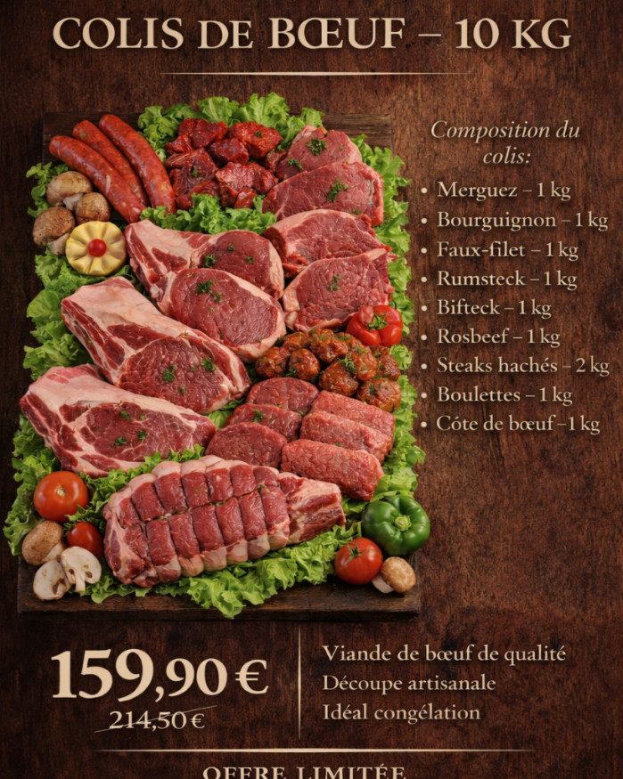 Colis de boeuf 10kg