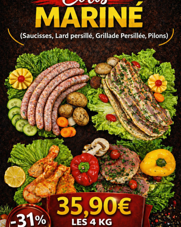Colis barbecue mariné