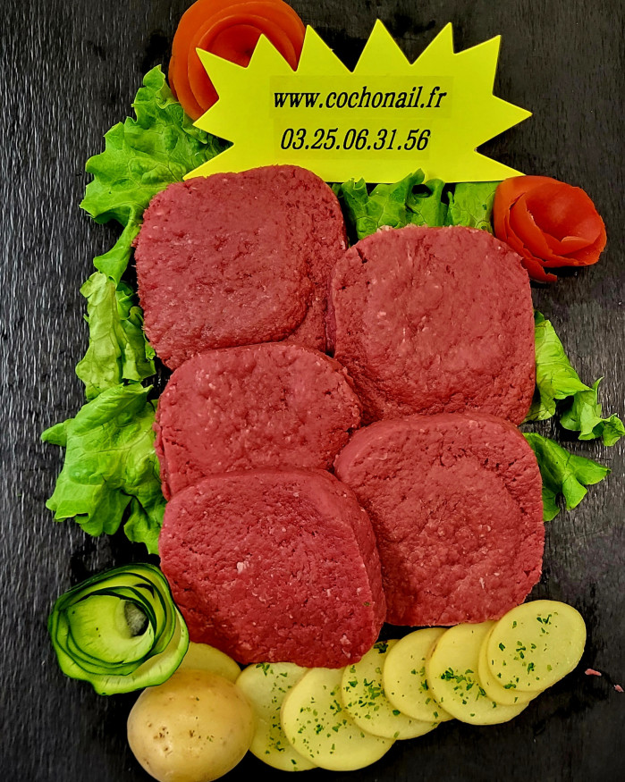 Lot de 3 Steaks hachés, le 4ème offert