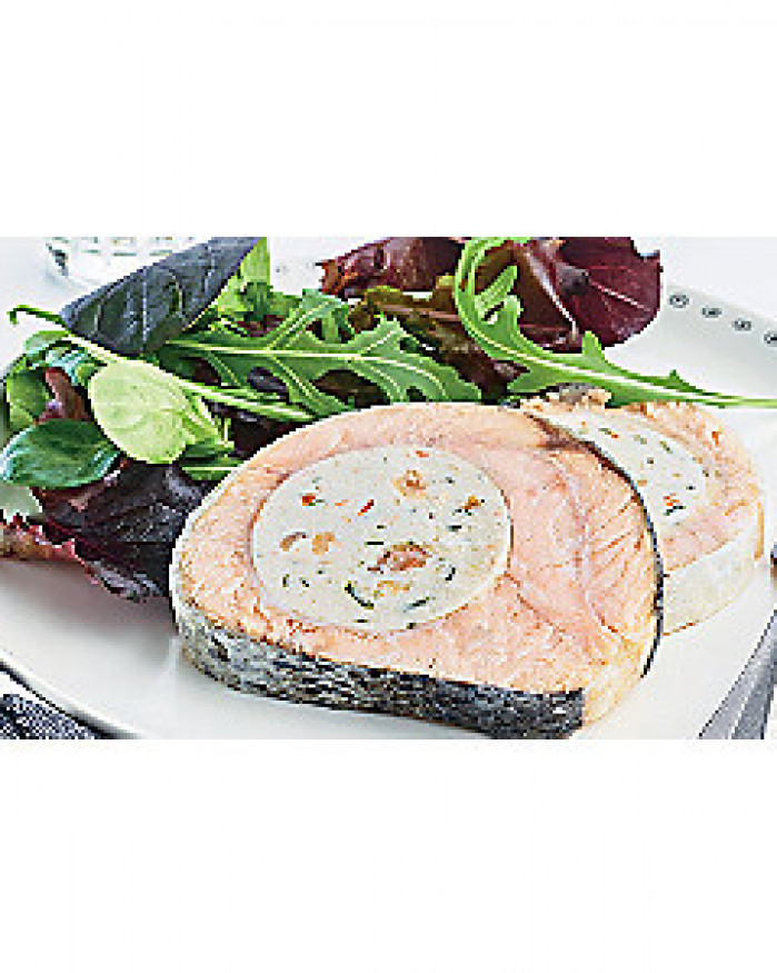Saumon farci aux crevettes