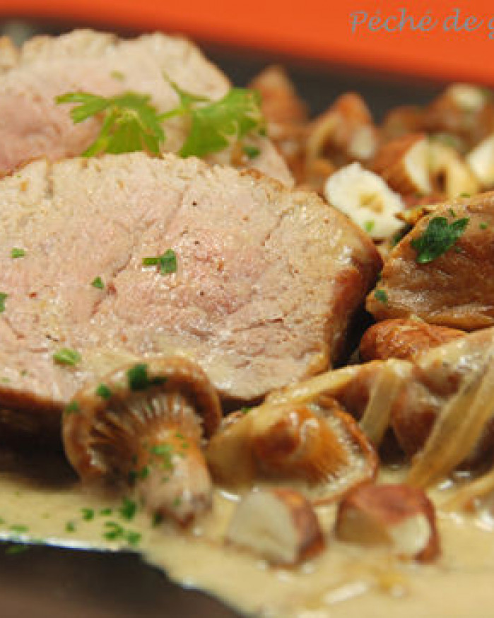 Filet de veau sauce aux girolles